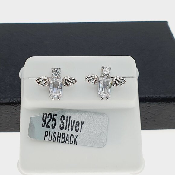 "925 sterling silver luxury CZ earrings for women/girls, Best for gift, … - Picture 8 of 10